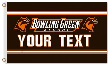 Großhandelsgewohnheit ncaa bowling grüne Falken 3'x5 Polyester kennzeichnet Ihren Text