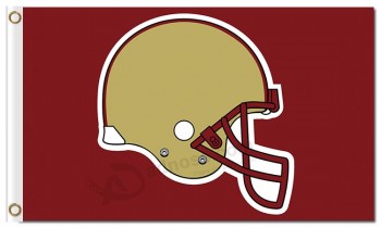 批发定制ncaa波士顿学院老鹰3'x5'涤纶旗帜头盔