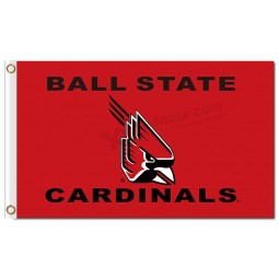 Ncaa Ball Zustand Kardinäle 3'x5 'Polyester billig Sport Fahnen