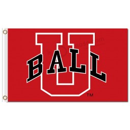 Ncaa Ball Zustand Kardinäle 3'x5 'Polyester billig Sport Fahnen u