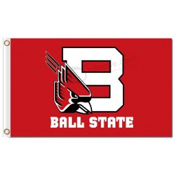 Ncaa Ball Zustand Kardinäle 3'x5 'Polyester billig Sport Fahnen