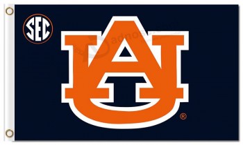 Ncaa auburn tigers 3'x5 '폴리 에스테르 팀 배너 로고가 새겨 져 있습니다