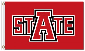 Stato delle bandiere della NCAA Arkansas stato rosso lupi 3'x5 'in poliestere