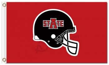 Ncaaアーカンソー州赤い狼3'x5 'ポリエステルチームの旗のヘルメット