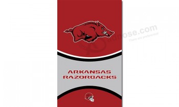 Ncaa Arkansas razorbacks 3'x5 'poliéster equipe bandeiras vertical