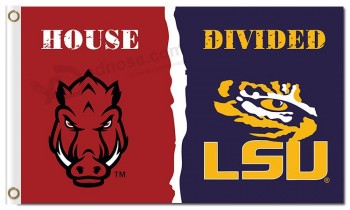 Ncaa arkansas razorbacks 3'x5'聚酯运动旗帜房子分开