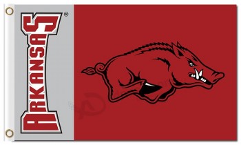 Ncaa arkansas razorbacks 3'x5'聚酯运动旗帜字标