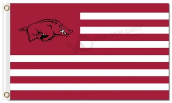 NCAA Arkansas Razorbacks 3'x5' polyester sports flags stripes