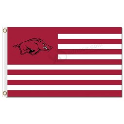 Ncaa arkansas razorbacks 3'x5'涤纶运动旗帜条纹