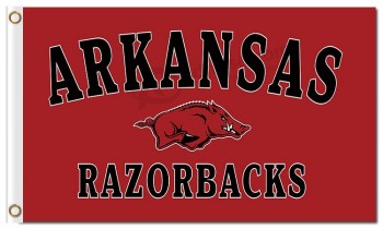 NCAA Arkansas razorbacks 3'x5 'poliéster esportes bandeiras grande nome da equipe