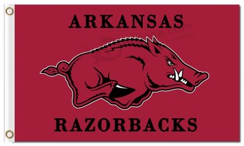 Ncaa Arkansas Razorbacks 3'x5 'Polyester Sport Fahnen Team Name und Logo