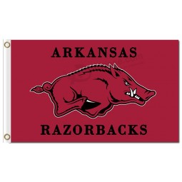Ncaa arkansas razorbacks 3'x5'聚酯运动旗帜团队名称和标志