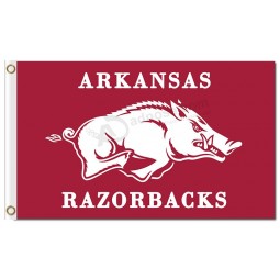 Ncaa arkansas razorbacks 3'x5'聚酯运动旗帜团队名称和标志