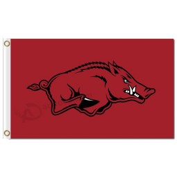 Ncaa arkansas razorbacks 3'x5'涤纶旗帜为定制运行razorbacks