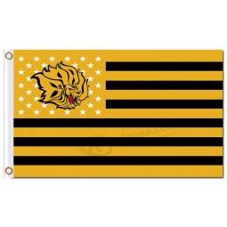 Ncaa Arkansas Kiefer Bluff goldene Löwen 3'x5 'Polyester Flaggen national für billige Sport-Fahnen
