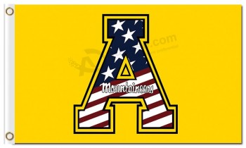 Ncaa appalachian state mountaineers 3'x5 'drapeaux en polyester un pour les drapeaux sportifs bon marché