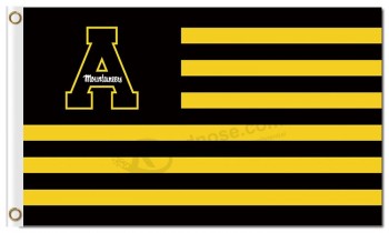 Ncaa appalachian state mountaineers 싸구려 스포츠 깃발을위한 3'x5 '폴리 에스테르 깃발 줄무늬