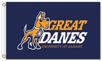 Customized high quality NCAA Albany Great Danes 3'x5' polyester flags for custom team flags