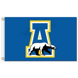 Maßgeschneiderte hochwertige ncaa alaska nooks seawolves 3 'x 5' polyester fahnen logo für benutzerdefinierte team flags