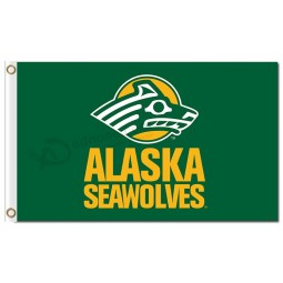 Maßgeschneiderte hochwertige ncaa alaska anchorage seawolves 3'x5 'polyester fahnen für sport team banner