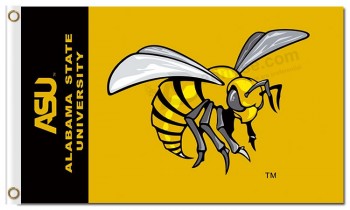 Wholesale customized top quality NCAA Alabama State Hornets 3'x5' polyester flags wordmarks for sports team banners