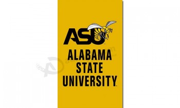 Wholesale customized top quality NCAA Alabama State Hornets 3'x5' polyester flags vertical for sports team banners