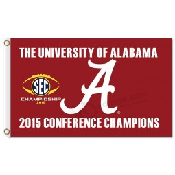 Customized high quality NCAA Alabama Crimson Tide 3'x5' polyester flags 2019 conference champions for sports team banners