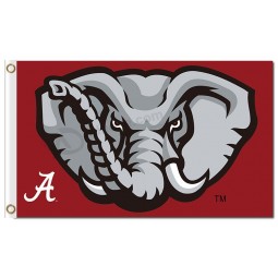Customized high quality NCAA Alabama Crimson Tide 3'x5' polyester flags logo for sports team flags with high quality