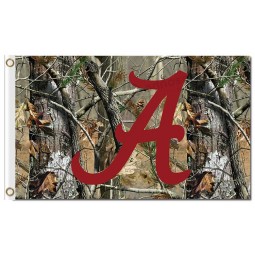 Customized high quality NCAA Alabama Crimson Tide 3'x5' polyester flags camouflage for sports team flags with high quality