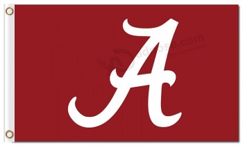 Personalizado de alta calidad ncaa alabama carmesí marea 3'x5 'banderas de poliéster una para las banderas del equipo deportivo