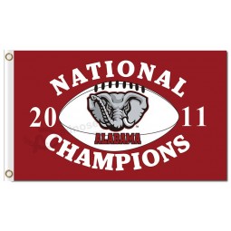 Ncaa alabama cremisi marea 3'x5 'bandiere in poliestere campioni del 2011 per le bandiere delle squadre sportive