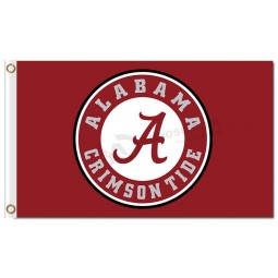 Wholesale customized top quality NCAA Alabama Crimson Tide 3'x5' polyester flags with your logo