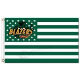 Wholesale customized top quality NCAA Alabama Birmingham Blazers 3'x5' polyester flags stars stripes for sports team banners and flags