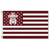 Wholesale customized high-end NCAA Alabama A&M Bulldogs 3'x5' polyester flags with high quality
