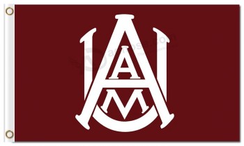 En gros personnalisé haut de gamme ncaa alabama a & m bulldogs 3'x5 'polyester drapeaux logo pour les bannières et les drapeaux de l'équipe de sport