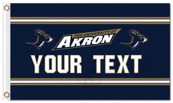 Groothandel aangepaste topkwaliteit ncaa akron ritsen 3'x5 'polyester vlaggen uw tekst voor sportteam banners en vlaggen