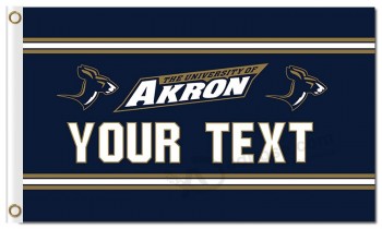 Wholesale customized top quality NCAA Akron Zips 3'x5' polyester flags your text for sports team banners and flags