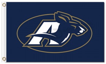 批发定制顶级质量ncaa akron拉链3'x5'聚酯旗帜标志体育旗帜和横幅 