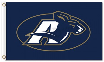 Großhandelskundengebundene erstklassige Qualität ncaa akron Reißverschlüsse 3'x5 'Polyester kennzeichnet Logo für Sportmarkierungsfahnen und -fahnen 