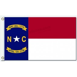 批发定制州，领土和城市标志north_carolina 3'x5'聚酯标志
