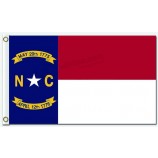 Groothandel aangepaste staat, grondgebied en stad vlaggen north_carolina 3'x5 'polyester vlaggen