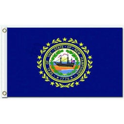 état personnalisé en gros, le territoire et les drapeaux de la ville nouveau-Drapeaux en polyester 3'x5 'hampshire