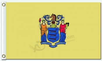 Wholesale custom State, Territory and City Flags New_Jersey 3'x5' polyester flags