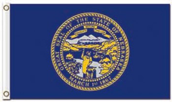 ネブラスカ州3'x5 'ポリエステルの旗、卸売りカスタム州、準州、都市の旗