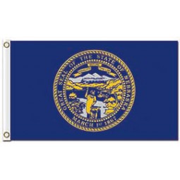 Groothandel op maat staat, grondgebied en stad vlaggen nebraska 3'x5 'polyester vlaggen