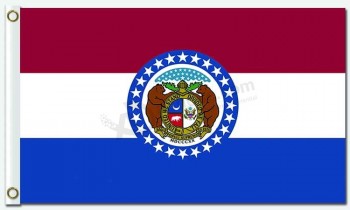 도매 주문 주, 준주 및 도시 플래그 미주리 3'x5 '폴리 에스테르 깃발