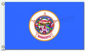 Wholesale custom State, Territory and City Flags Minnesota 3'x5' polyester flags