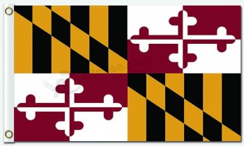 Großhandelsgewohnheitszustand, Gebiet und Stadt kennzeichnet Maryland 3'x5 Polyesterflaggen