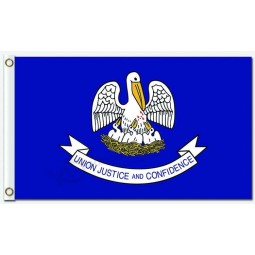 도매 사용자 정의 주, 준주 및 도시 플래그 louisiana 3'x5 '폴리 에스테르 깃발