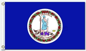 Groothandel aangepaste staat, grondgebied en stadsvlaggen Virginia 3'x5 'polyester vlaggen